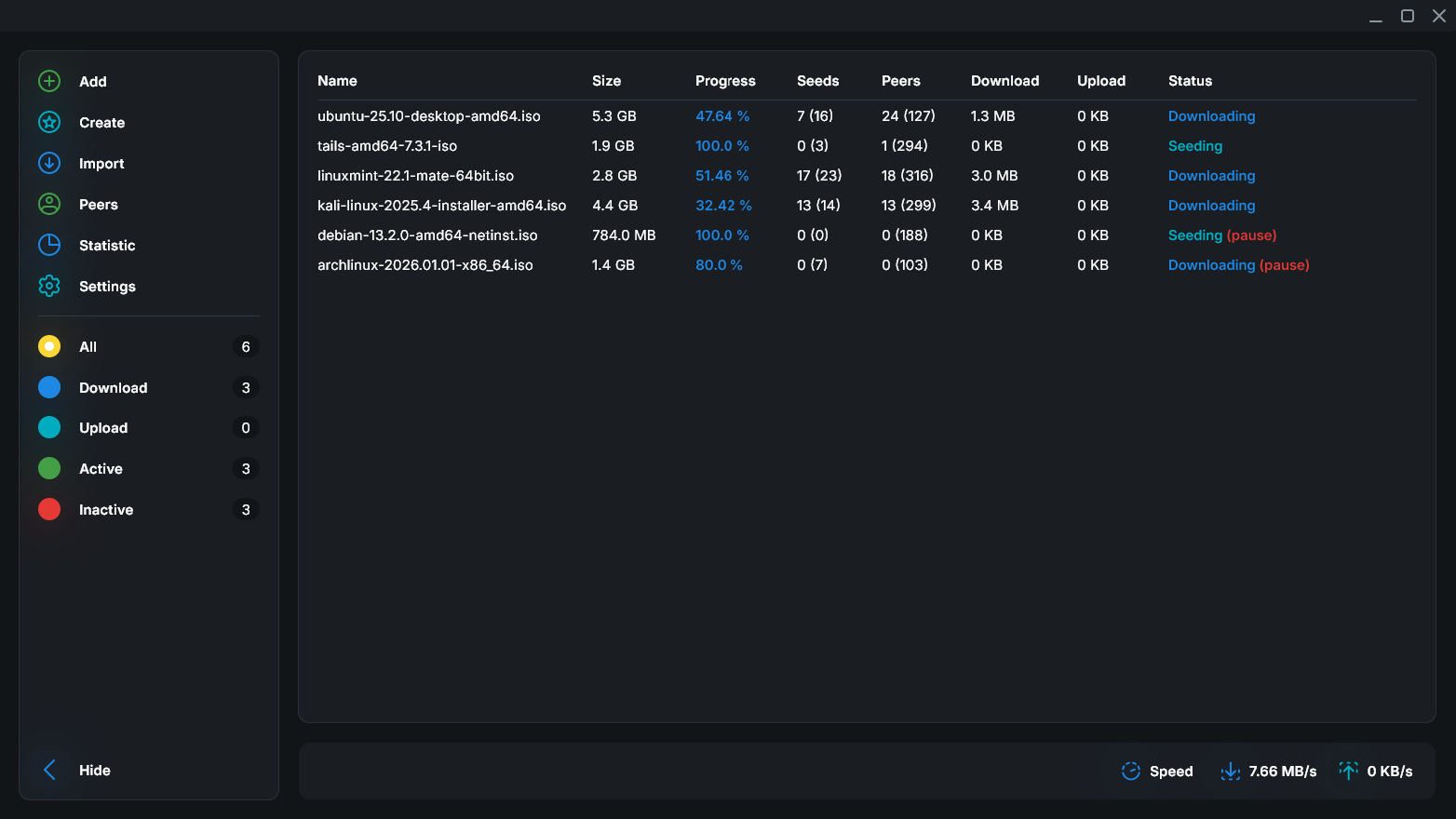 TorBit Application Interface